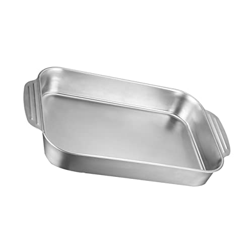Plat rectangulaire inoxydable de haute qualité à poignée double - 2