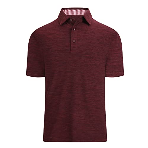 Image of Damipow Premium Golf Shirts for Men Dry Fit Performance Polo Short Sleeve Collared Shirt