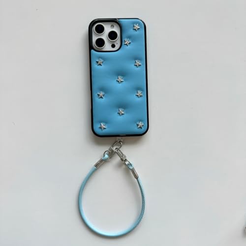 Étui en cuir rétro iPhone 15 housse antichoc aux finitions rivets
