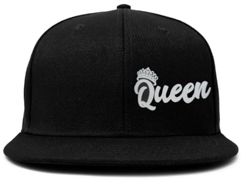 Image of Tai & Zai Black Snapback Hat with Printed, Adjustable Flat Brim Cap, Six Hole Breathable Design