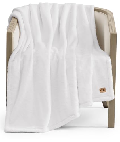 UGG Faux Fur Throw Blanket - Soft Luxury Throw for
