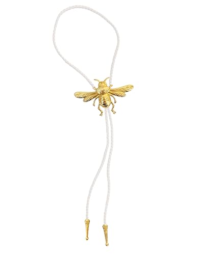 Image of Daisy Del Sol Gemstone Bolo Tie Braided Vegan Faux Leather Natural Stone Gold Handmade Necklace Adjustable Boho Western Jewelry