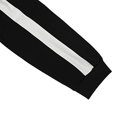 Susclude Calça de ginástica masculina skinny com cordão e bolsos, Preto, Large