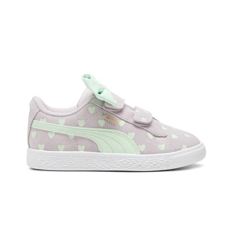 PUMA Kids Girls Suede Classic Lf Re-Bow V Slip On Sneakers Shoes Casual - Purple - Size 1.5 M