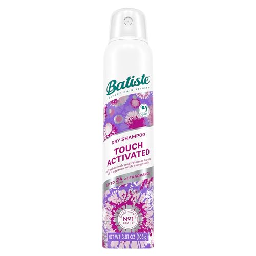 Batiste Touch Activated Dry Shampoo, Up to 24 Hours of Freshness, Absorbs Oil in Hair Between Washes with Lasting Scent Releasing Technology, 3.81 Oz