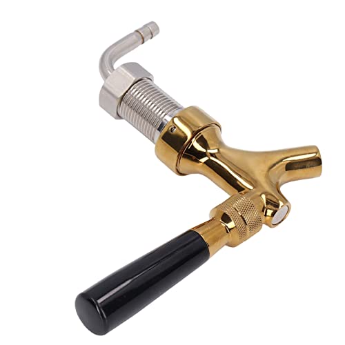 Image of 1Pcs Stainless Steel Brass Beer Faucet Tap with Adjustable Flow - for Home Brew, Bars, Restaurants, Compatible with 9 /12 Caliber Kegs, Durable Draft Beer Dispenser