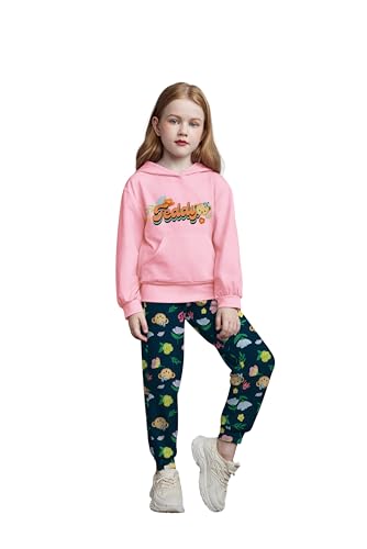 Arshiner Toddler Girl's 2Pcs Outfits Clothing Sets Long Sleeve Hoodie Sweatshirt Pants Set with Pockets Fall Winter Clothes2
