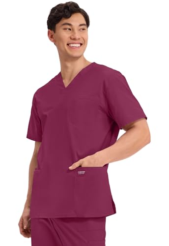 Image of Cherokee WW Professionals Men's V-Neck Scrub Top 4 Pockets Medical Shirt