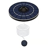 Portable Solar Air Pump Bubbler for Fish Pond, 2.5W Floating Cycling Aerator Oxygenator, Water Level