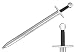 Sparkfoam T32003 40" Medieval Celtic Cosplay LARP Sword