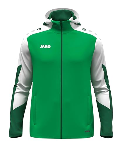 Veste à capuche JAKO enfant verte idéale pour le football et l'école