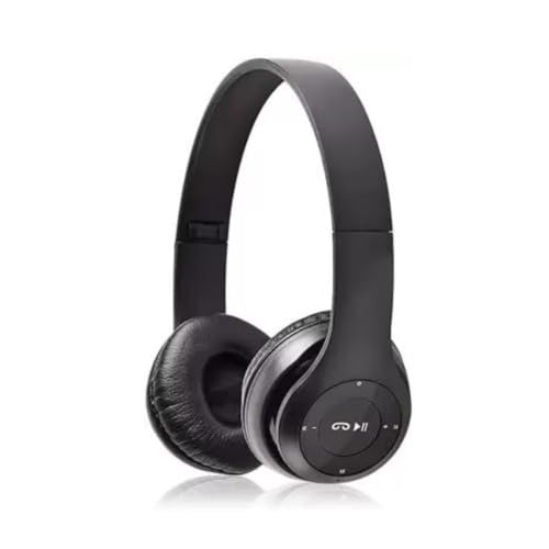 Image of P47 Foldable Wireless & Sports Headphone with Mic and Volume Button Bluetooth Headset (Black)