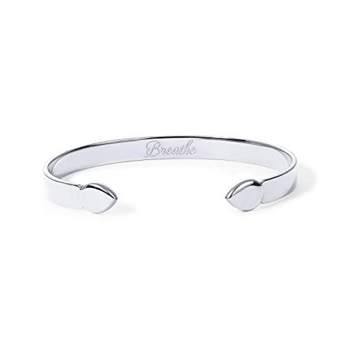 Image of PAVOI Waterproof Bangle Bracelets for Women, 14K Gold Plated Mantra Cuff | Inspirational Engraved Adjustable Mantra Cuff Bangle Bracelet, Personalized Jewelry Gift for Her Gifts