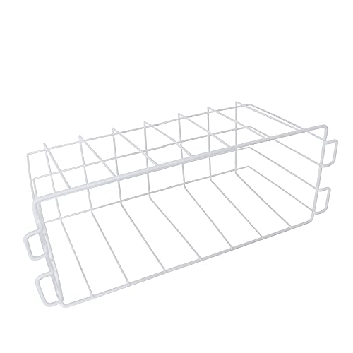 Orgneas 16.5 Inch Chest Freezer Organizer Bins Deep Freezer Refrigerator Basket Storage Rack Bins Metal Wire Baskets Replacement 2Packs