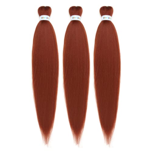 Ginger Pre Stretched Braiding Hair Box Braiding Hair Kanekalon Human Braiding Hair 26Inch #TOP1