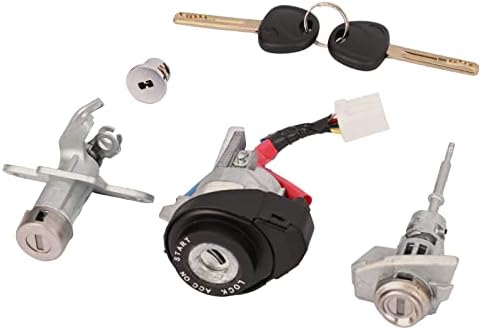 Getfarway Car Full Lock Cylinder Set 81970-C1A00 81970C1A00 Compatible with Hyundai Sonata 2015-2019 1 x Ignition Switch/1 x Trunk Lock/1 x Front Left Door Lock/ 1 x Glove Box Lock/ 2 x Universal Keys