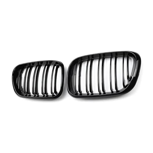 Parrillas Carreras para X5 E70 2007-2013 para X6 E72 E71 2008-2014 2013 Rejilla Coche Parrilla Deportiva Doble Línea Listones Kindey Grills Parrilla Parachoques Delantero(Black)