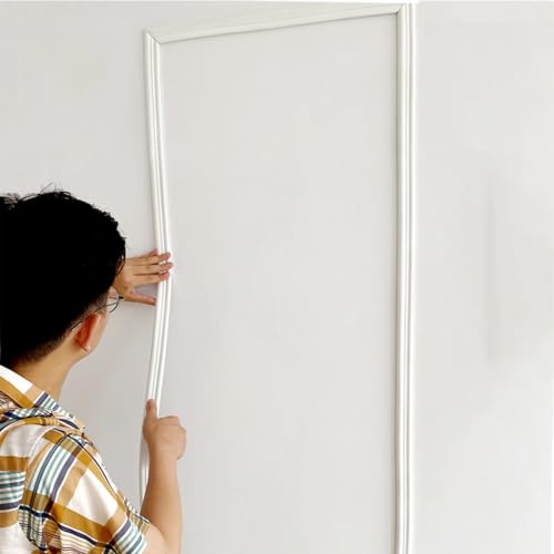 Molduras decorativas pared PVC flexible negro protector esquinas hogar 6