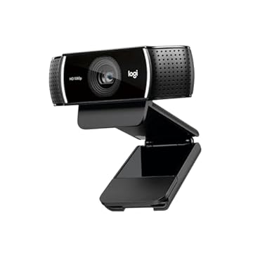 Logitech Câmera C922 Pro Stream Webcam 1080P Para Streaming De Vídeo HD E Gravação 720P Em 60Fps Com Tripé Incluído Preto
