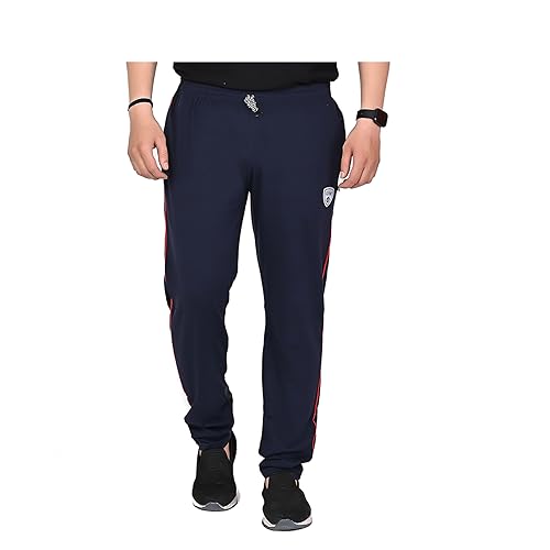 Image of SK Wardrobe Men's Solid Cotton Track Pant | Full Elastic Waistband | Regular Fit Casual Lower for Gym, Home, Lounge Full Length Solid Bottom Wear for Men