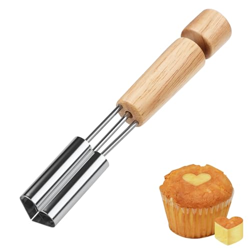 Cupcake Corer, Cupcake Hole Cutter for Filling Reusable Cupcake Hole Puncher Cupcake Hole Tool Cupcake Hole Tool Pastry Corer Tool for Bake Fill Decorate(Heart Shape)