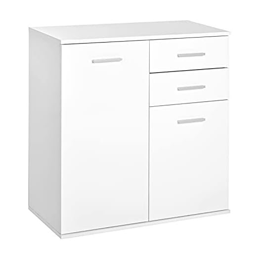 HOMCOM Armario Gabinete Consola Aparador Buffet Mueble Organizador de Almacenaje Multiusos de Comedor Salón con Puertas y Cajones 71x35x76cm