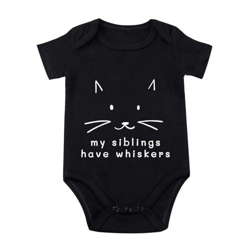 Image of My Siblings Have Paws Bodysuit Baby Paws Romper Cat Whiskers Bodysuit Cute Baby Clothes Newborn Sibling Announcement Bodysuit