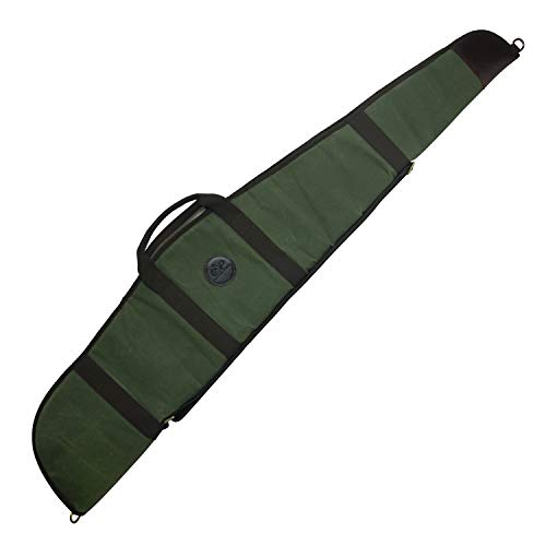 Wayne's Dog Canvas Leather 52" Rifle Gun Case, Soft Padded Scoped Rifle Bag For Hunting Shooting Range #TOP1