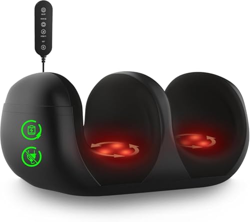 AERLANG Cordless Foot Massager with Heat Foot and Calf Massager with Massage Roller Deep Tissue Shiatsu Feet Massage Machine for Relaxation Relax for Home or Office Use