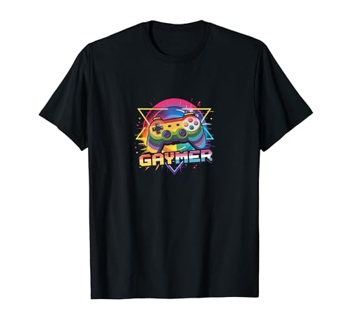 Gaymer Orgullo Gay Rainbow Gamer Gaming LGBTQ Camiseta