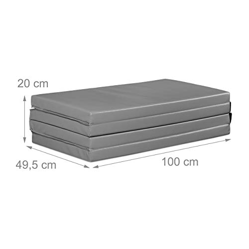 Relaxdays gymnastiekmat opvouwbaar, 200x100 cm, dikte 5 cm, waterdicht, turnmat voor thuis, div. kleuren - Image 6