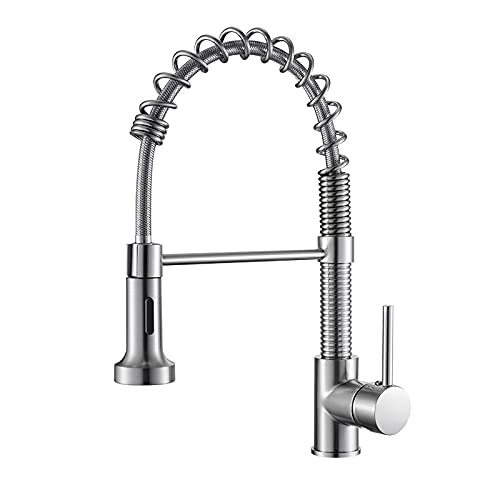 Robinet de cuisine laiton anti-calcaire pour grand évier double à douchette