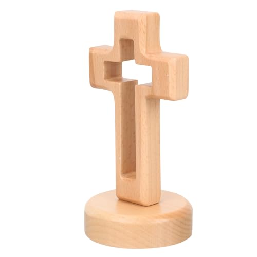 Cruz de madera HAPINARY como obsequio de celebración y adorno elegante