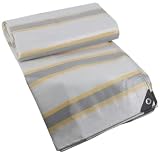 Telone Impermeabile 100 x 400 cm 200G/M² Telone con Occhielli Rinforzati, Resistente Ai Raggi UV e Agli Strappi Copertura con Occhielli per Barca, Auto, Piscina, Bianco