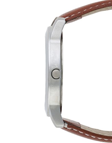 Image of Helix TIMEX Silicone Analog Men's Watch-Tw028Hg00 (Mother of Pearl Dial Brown Colored Strap)