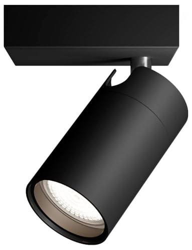 Philips Idris spot a 1 testa, lampada GU10 non inclusa, nero, IP44, resistente all'acqua