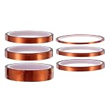 Cabilock Polyimid Hochtemperatur Klebeband 03–2mm Isolierband Hitzebeständig Wärmedämmband Elektrische Anwendungen Industrie 6 Rollen