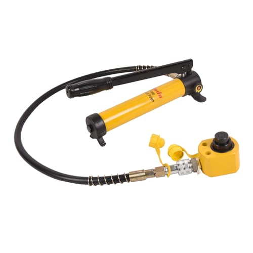 Image of Porta Power Kit 10T Multi Section Stroke Hydraulic Ram Cylinder Jack RMC-101L 0.98 inch Stroke Single-Acting + 400cc Hydraulic Hand Pump CP-180 for Machinery and Industry