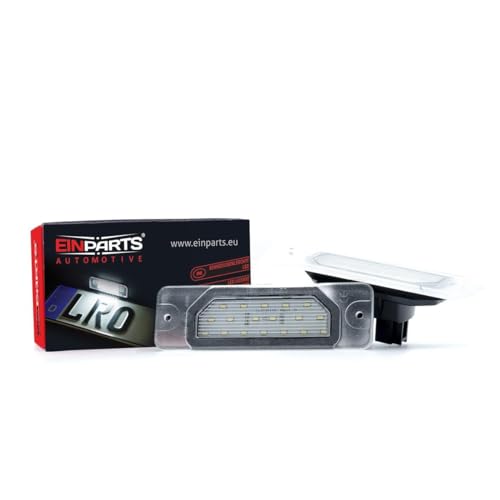 EinParts Lámpara de matrícula EP46 con luz blanca de alta intensidad