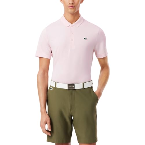 Lacoste Men's Sport Regular Fit UV Protect Golf Polo Shirt, Flamingo, Large
