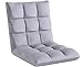 Chic Home Daphene Adjustable Recliner Rocker Memory Foam Armless Floor Gaming Ergonomic Chair, Grey 43.3D x 21.65W x 5.12H in