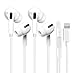 2 Pack Lightning Wired Earphones,Apple MFi Certified In-Ear Wired Earbuds Headphones for iPhone 14/14 Plus/13/12/11/8/7 X Pro Max,iPad