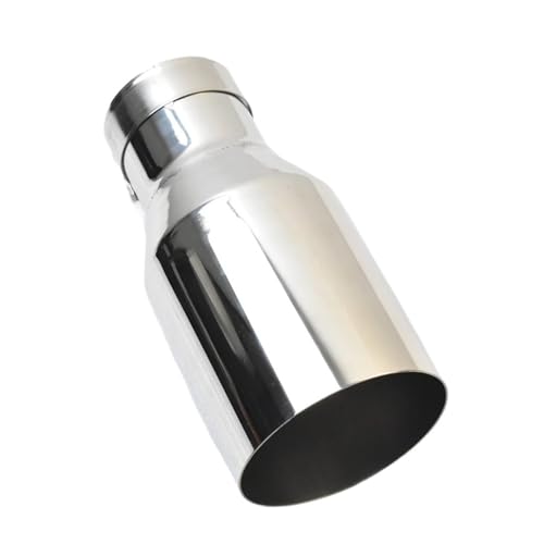 Embout de pot d'échappement en acier inoxydable poli miroir de 9" argent