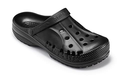 ESTRO Gartenclogs Herren Gartenschuhe Damen - Gartenclogs Damen Unisex Leicht Gummischuhe Sommer Garten Clogs Herren A78 (46, Schwarz)