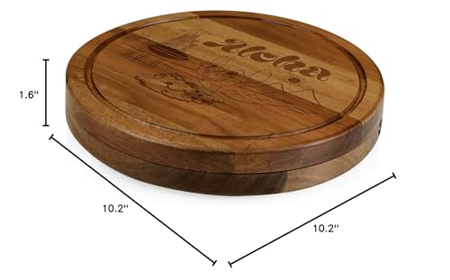 PICNIC TIME Set de Tabla de Quesos Redonda de Madera de Acacia con Grabado de Stitch y Cuchillos Incluidos miniatura 5