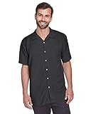 Harriton Men's Bahama Cord Camp Shirt - 2XL - Black