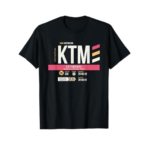 Vintage Katmandú KTM Airport Code Retro Travel Day Nepal Camiseta