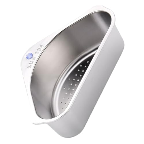 Cabilock Cesta de Drenaje para Fregadero de Acero Inoxidable con Ventosa Fuerte Colador para Frutas y Verduras sin Perforaciones Escurridor Rápido y Multiusos para Cocina