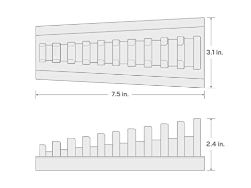 Tekton 10-Tool 1/2 Inch Drive Crowfoot Wrench Organizer Rack, Black (11/16-1-1/4 In.) | Org26310 #TOP4