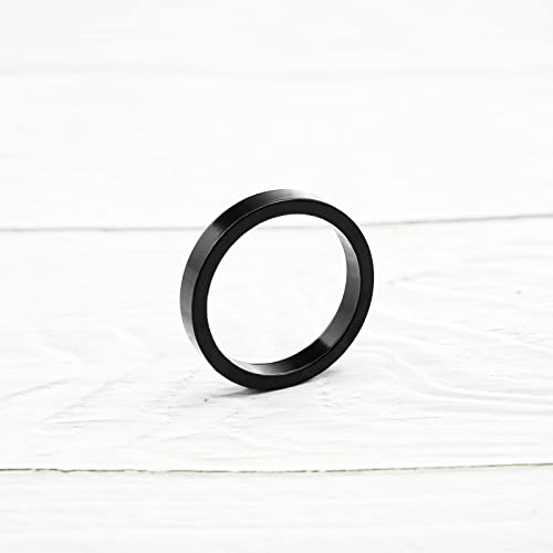 8Pcs Head Stem Spacer Replacement Head Tube Spacer Aluminum Alloy Headset Washer Bicycle Accessories Compatible With 25.4Mm Front Stem Fork Mtb/Bmx/Mountain Bike Black #TOP4